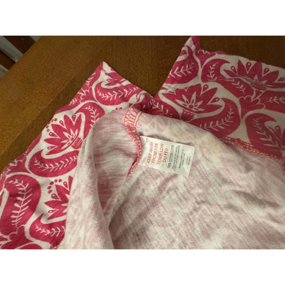 Pink and White Patterned Casual Dress with 3/4 Sleeves - Picture 6 of 8